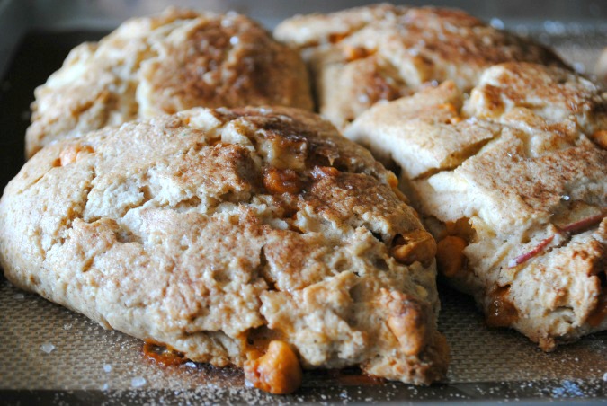 Apple Scones with Butterscotch Chips